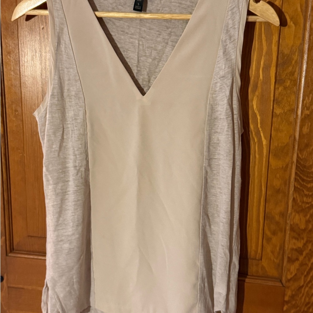 Banana Republic Beige V-Neck Tank Top